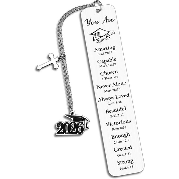 2026 Graduation Gifts for Him Her Class of 2026 Christian Religious Catholic Gifts Inspirational Bookmark College High Middle School Seniors Students Nursing Grad Gift for Women Men Graduates Gift