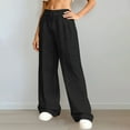 thumbnail image 4 of Cotton Sweatpants Women Cargo Pants Women High Waist Straight Leg Yoga Pants for Women Work Pants Women Stretch Women's Pants Casual Womens Cargo Work Pants Black L, 4 of 6