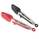 thumbnail image 2 of Injueey Pinzas para alimentos resistentes al calor, accesorios para cocinar barbacoa, mango de acero inoxidable, abrazadera para ensalada, suministro de Suministros de limpieza para el hogar Rojo Injueey HA024167-02, 2 of 6