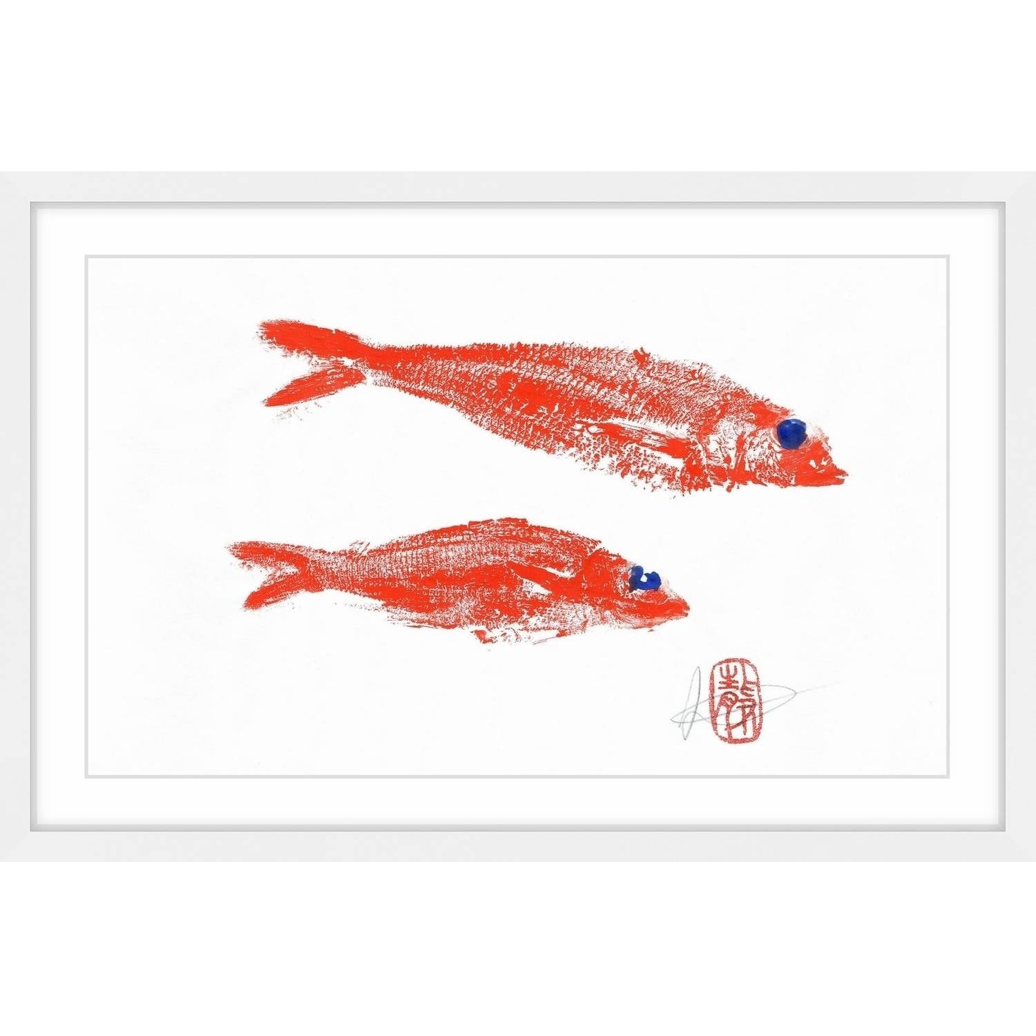 Father & Son Framed Painting Print