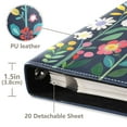 thumbnail image 3 of FORMRS 3 Ring Photo Album 4"x6" Self Adhesive Large Capacity PU Leather Cover, Bloom Flowers, 3 of 8