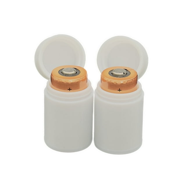 Slimline CR123 Battery Case, Holds 1 CR123 Battery (2-pack)