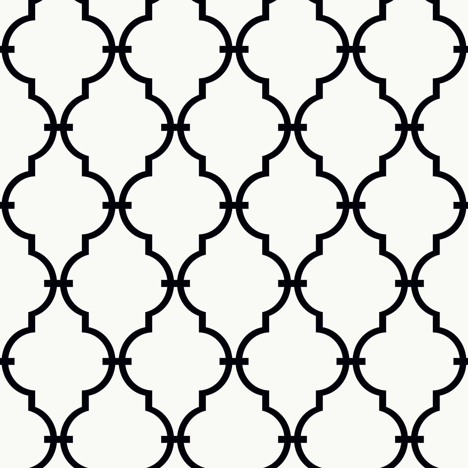 Classic Chic Black and White Modern Geometric Trellis Peel and Stick Wallpaper 