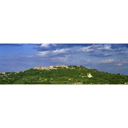Town on a hill Montepulciano Val di Chiana Siena Province Tuscany Italy Canvas Art - Panoramic Images (18 x (Best Hill Towns In Tuscany)