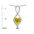 thumbnail image 3 of Star K� 8mm Genuine Citrine Heart Infinity Loop Pendant Necklace, 3 of 9