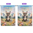 thumbnail image 2 of Welcome Spring Fairy Toy Fox Terrier in Flower Meadow House Flag 28x40in Double Sided Dog Lover Outdoor Decor - 13002, 2 of 5