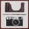 thumbnail image 2 of Funda parcial para Fujifilm X100VI estilo retro en cuero genuino, 2 of 8
