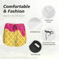 thumbnail image 4 of Bixox Women's Red Ice Cream pattern 2 in 1 Running Shorts - Lightweight Athletic Workout Gym Yoga Shorts Liner with Pockets - Small, 4 of 7
