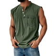 thumbnail image 2 of Noric Men's Tank Tops Summer Casual Muscle Tee Vintage Sleeveless Gym Workout Athletic Bodybuilding Sleeveless T Shirt, 2 of 5