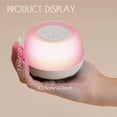 thumbnail image 4 of LED White Noise Night Light, Yoga Relaxation Sound Machine, Bedroom Sleep Aid with 10 Soothing Sounds and RGBW, Button Control Adjustable Volume, 15/30/60min Timer, USB Rechargeable 1200mAh Battery, 4 of 11