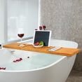 thumbnail image 2 of Teak Bathtub Tray, Wooden Bath Caddy for Bathtub, Bath Tub Wood Table for Tub, 2 of 10