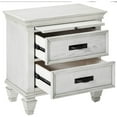 thumbnail image 3 of Wooden Nightstand with 2 Drawers & 1 Pull-Out Tray, White, 3 of 3