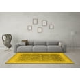 thumbnail image 3 of Ahgly Company Machine Washable Indoor Rectangle Oriental Yellow Traditional Area Rugs, 2' x 5', 3 of 4