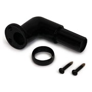 Aluminum Handrail Direct CHR Handrail Section with Return (3 Length,Satin Black) ADA Compliant