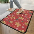 thumbnail image 4 of Red Christmas Gingerbread Man Pattern Door Rugs,Washable Non Slip Door Mats Indoor,Decorative Door Mats,Entry Mat Indoor for Entrance,Bedroom,Kitchen,Bathroom,30"x17", 4 of 6