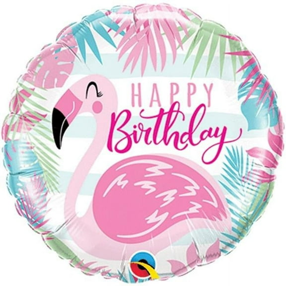 Loftus International Q5-7274 18 in. Birthday Pink Flamingo Balloon