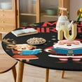 thumbnail image 6 of Merry Christmas Carol Singers Round Table Cover Kitchen Printed Waterproof Tablecloth Elastic Edged Tablecloth Fits Party Wedding Indoor Outdoor Tables, 6 of 8