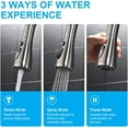 thumbnail image 6 of Kitchen Faucets with Pull Down Sprayer (3 Modes), Brushed Nickel Kitchen Faucet Single Hole, Single Handle Kitchen Sink Faucet, High Arc 304 SUS Stainless Steel Faucet for Kitchen, Bar, RV, 6 of 6