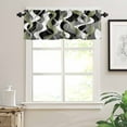 thumbnail image 3 of Hokiten Rod Pocket Curtain Valance, Sage Green Stripe Farmhouse Window Valance for Living Room, Bedroom, Kitchen Grey Moire Geometric Modern Abstract 54"W x 18"L, 3 of 8