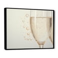 thumbnail image 2 of Designart "Bubbling Champagne Brilliance In Glass" Champagne Floater Framed Canvas Prints, 2 of 5