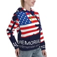 thumbnail image 6 of Honeii Memorial Day Pattern Womens Oversized Hoodies Long Sleeve Sweatshirts Pullover Fall Outfits with Pocket-Large, 6 of 7