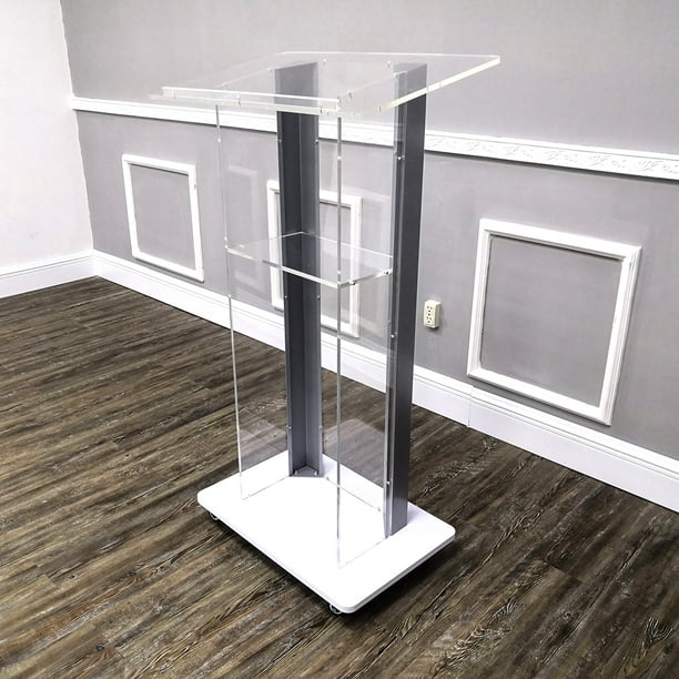 45in acrylique plexiglas conférence pupitre acrylique clair église lutrin  acrylique stand up floor podium pupitre