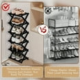 thumbnail image 4 of BEJOLO 5 Tier Stackable Shoe Rack – Flexible & Freestanding Shoe Organizer – Natural Bamboo Shoe Shelf for Closet, Entryway, or Bedroom – Space-Saving Design, Adjustable Shelves, 4 of 7