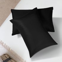 Soft Microfiber Pillowcase Envelope Closure 2 Packs Non-Standard Black