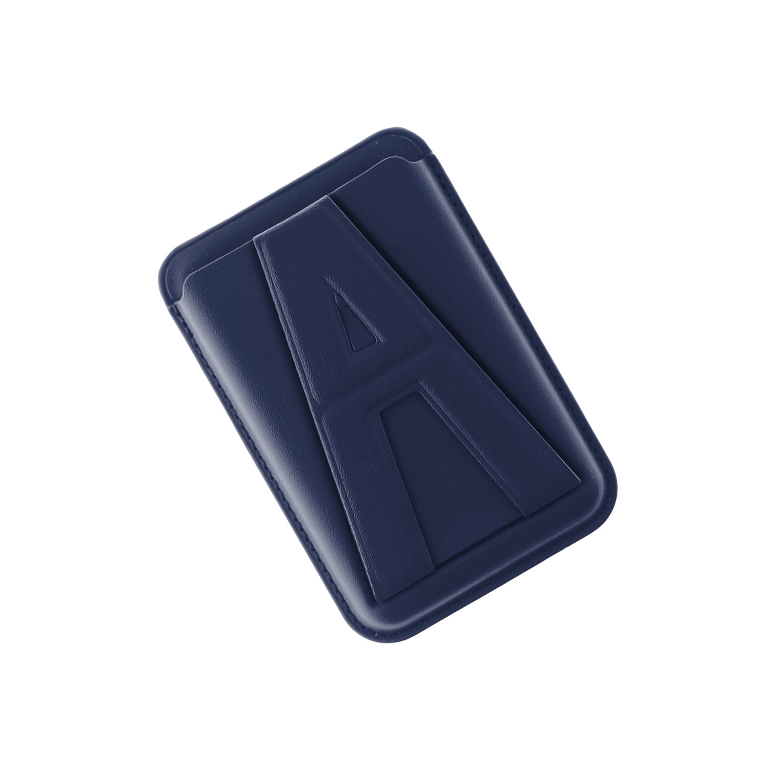 A Design Magnetic Leather Card Wallet with Viewing Stand - Blue