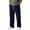 08#Blue, variant on Men's Corduroy Wide Leg Pants Waist Drawstring Baggy Loose Fit Casual Trousers Streetwear Fall Winter Pants Wine M