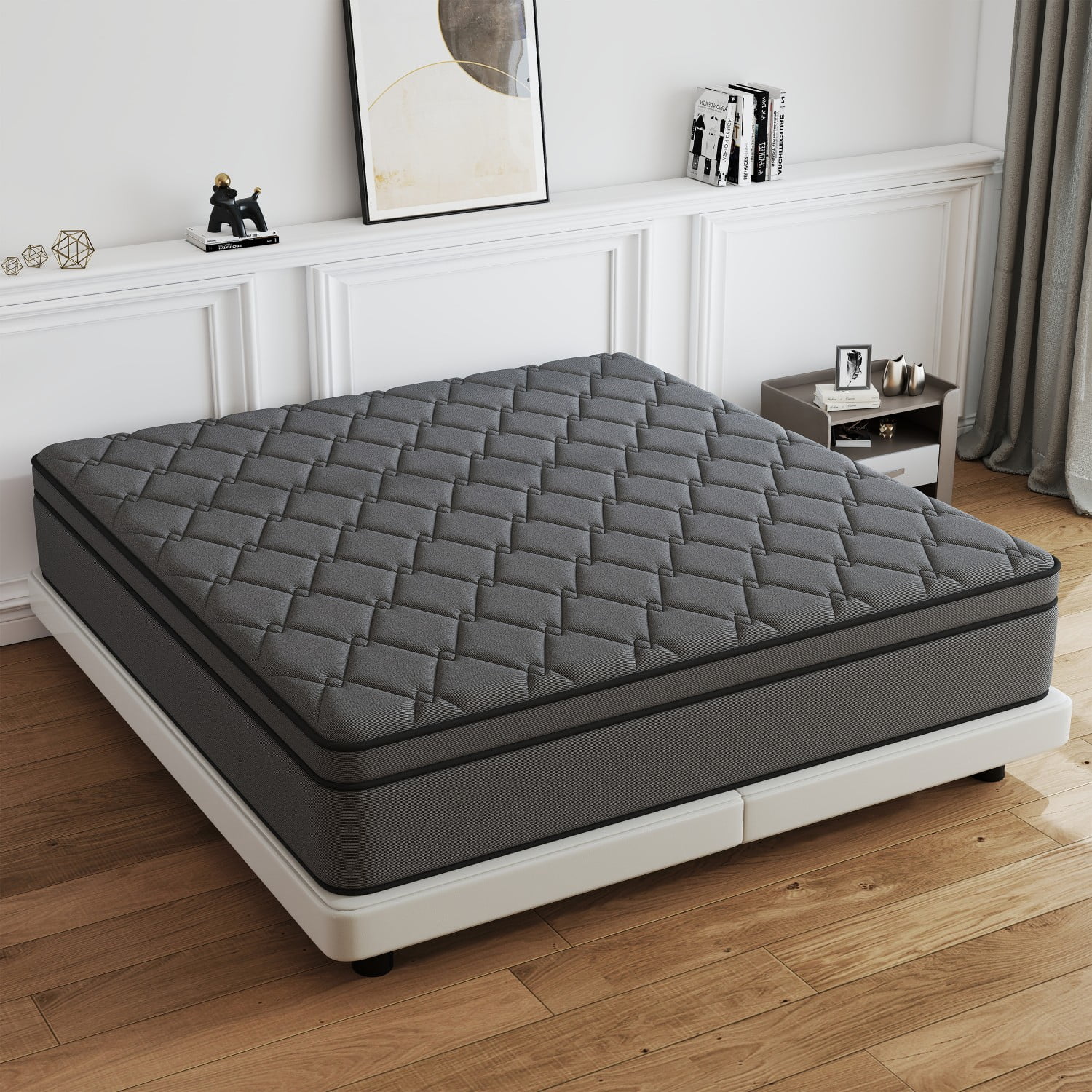 MEANDAROL 12 inch Twin Mattress, Memory Foam & Spring Hybrid Medium Comfort Twin Size in a Box,Adult