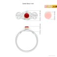 thumbnail image 4 of ANGARA Natural Bezel-Set Solitaire Ruby Dual Infinity Ring in 14K White & Yellow Gold for Women (Size-4mm) | July Birthstone, Birthday, Anniversary, Jewelry Gift for Women | Natural Ruby Ring, 4 of 8