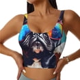thumbnail image 1 of Fotbe Rainbow Bulldog Sunglasses Sujetador Deportivo Largo sin Aros para Mujer con Almohadillas y Soporte Medio, Transpirable y Absorbente, Camiseta Tipo Chaleco o Tank Top-X-Large, 1 of 8