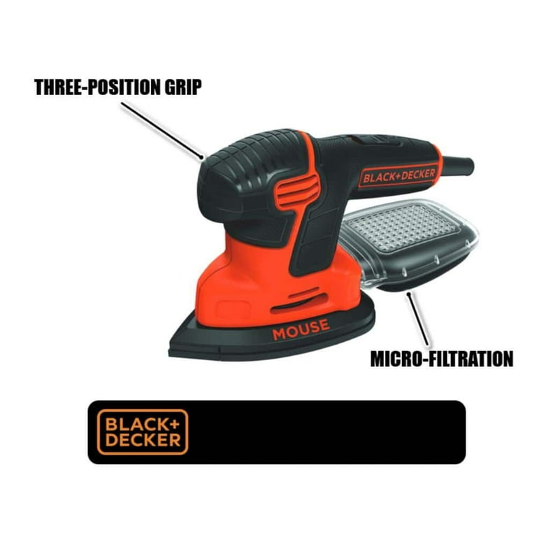 BLACK+DECKER 1.2-Amp Mouse Detail Sander, BDEMS600 BLACK+DECKER 1.2-Amp Mouse Detail Sander, BDEMS600