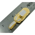 thumbnail image 3 of Men's 14k Yellow Gold Over Real Silver Simulated Diamond Sport Car Charm Pendent, 3 of 4