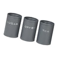 thumbnail image 2 of Lipstore 3 Pieces Coffee Bean Tea Sugar Containers Kitchen Storage Box Set Portable Metal Gray, 2 of 8