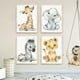 thumbnail image 3 of Cuadros para habitación de bebé, póster decorativo, habitación infantil, animales de la selva, juego de 4 imágenes infantiles, póster de animales de dibujos animados para niños y niñas, deco, 3 of 3