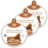 Citrus Magic For Closets Odor Absorbing Solid Air Freshener, Cinnamon Broom, 8-Ounce, Pack of 3