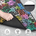 thumbnail image 3 of XMXT Waterproof Floor Mats for Cars, Colorful Graffiti Print Non-Slip Universal Fit Auto Carpet Car Decor Mat for Women Men, Set of 4, 3 of 6