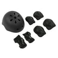 thumbnail image 4 of 7 unids/set casco de seguridad para niños conjuntos de rodilleras y coderas equipo de protección transpirable para montar en patinaje negro YUNYI BRAND Deportes, 4 of 8