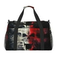 thumbnail image 1 of Easygdp Red And White Screaming Demon Skull Bolsa de Gimnasio, Bolsa de Viaje Duffel, Bolsa de Fin de Semana con Compartimentos, Bolsa de Mano para Noche, 1 of 7