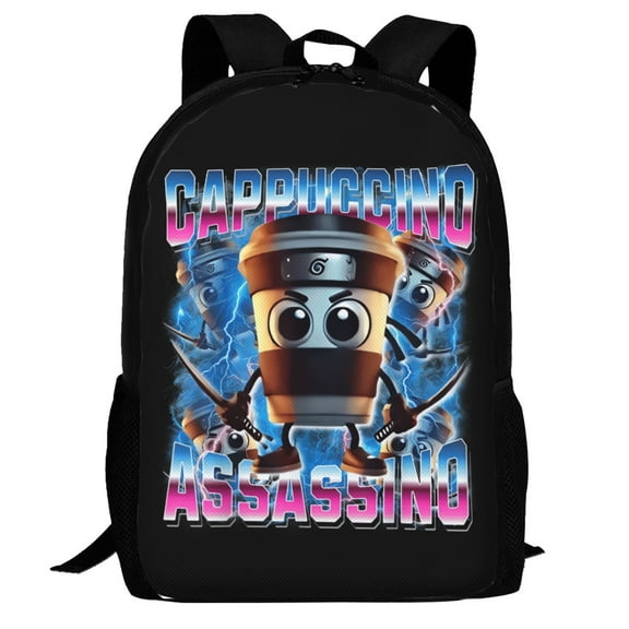 Italian Brainrot Backpack,3d Print Laptop Backpack Lightweight Casual Daypack Bookbag Multi-Function Travel Backpack 16.5 In