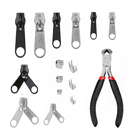 2-Pack Zipper Repair Pliers Kit – Forged Steel Flat Nose & End Cutting Tools For Jackets, Bags & Jeans