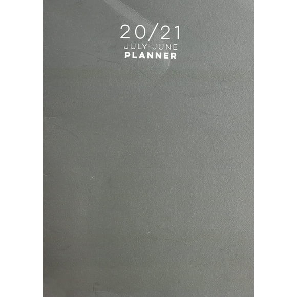 July 2020 - June 2021 Charcoal Medium 7.5"x10.25" Monthly Planner