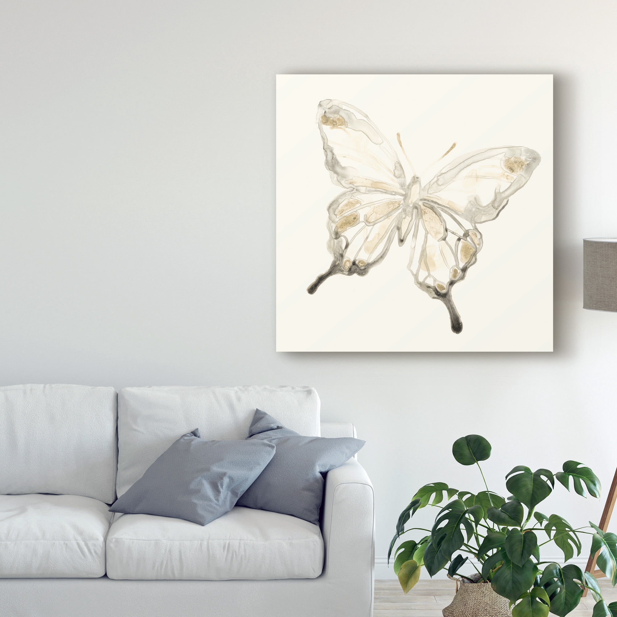 Trademark Fine Art 'Sepia Butterfly Impressions IV' Canvas Art by June Erica Vess