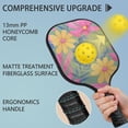thumbnail image 4 of Pickleball Paddles Set Of 1, Fiberglass Surface, Vintage Floral Print, 1 Paddle, 2 Balls & Bag, 4 of 5