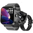 thumbnail image 1 of wonima11 Diyeeni D8 Pro Smart Watch with Earbuds for Men Women, 2.01 Inch HD Touch Screen, 2 in 1 BT Watch with Sports Mode, Remote Camera Control, Weather, Alarm Clock for iOS for Android (Black, 1 of 1