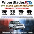 thumbnail image 2 of 2009 Land Rover Range Rover Sport Beam Wiper Blades Wipers w/1yr Warranty (Set of 3) w/Rear Wiper (WiperBladesUSA), 2 of 5