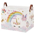 thumbnail image 1 of Laundry Hamper XHWZOF, bolsa de regalo con forma de unicornio, rosa, para niños, 36 L, 1 of 7