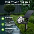 thumbnail image 6 of Behome Solar Spot Lights Outdoor Waterproof, 3 Lighting Modes Solar Landscape Lights for Outside, 7 LED Solar Powered Lights for Patio,Yard and Garden(4 Pack), 6 of 7
